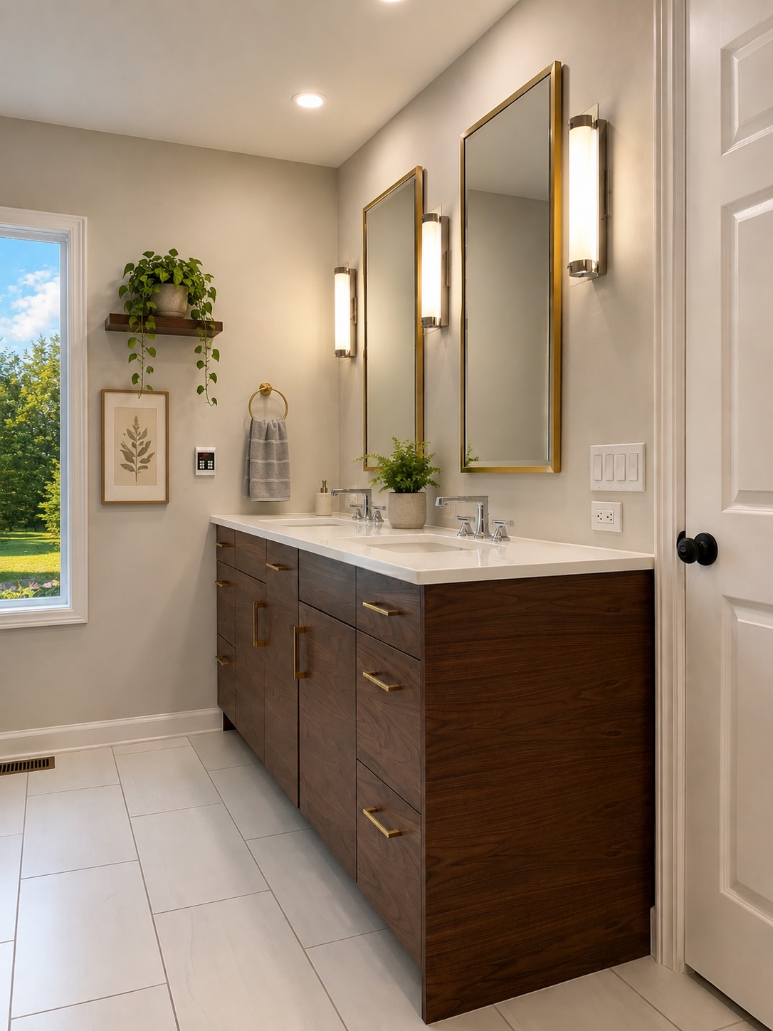 Double vanity bathroom remodel